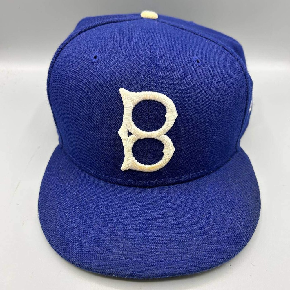 Brooklyn Dodgers Hat Men 8 Blue Embroidered 59Fifty New Era Fitted Cap